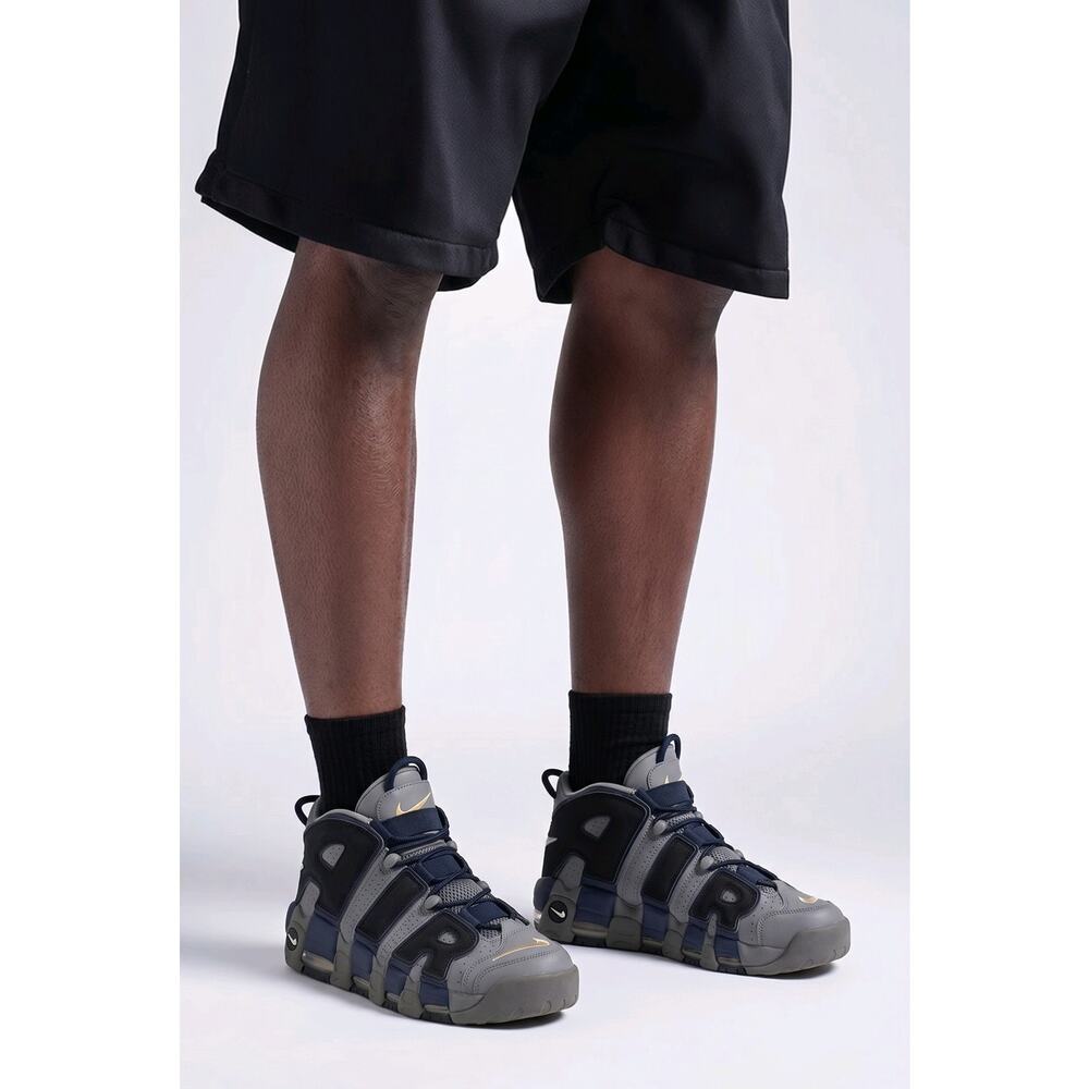 Men's Nike Air More Uptempo Cool Grey Navy 'Georgetown' 921948-003 Size 13